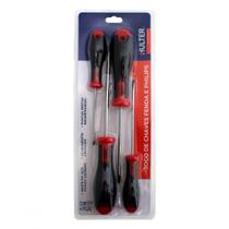 Jogo de chaves de fenda philips hulter 4 pecas ht5jg4f