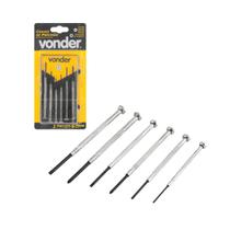 Jogo de chaves de fenda/phillips precisão com 6pçs VONDER