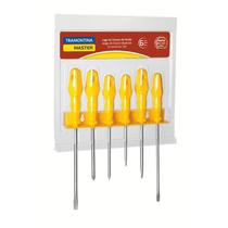 Jogo de Chaves de Fenda Tramontina Master Yellow 6 Peças com Suporte