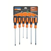 Jogo De Chaves De Fenda Ultragrip Plus 6 Peças Tramontina Pro Tramontina Jogo De Chaves De Fenda Ultragrip Plus 6 Peças Tramontina Pro Tramontina