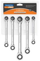 Jogo de chaves estrela com catraca 5 peças