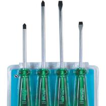 Jogo De Chaves Fenda E Philips 4 Peças Cromo Vanádio Lotus