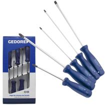 Jogo De Chaves Fenda E Phillips 5 Peças Crv Gedore 150-160s2 Jogo De Chaves Fenda E Phillips 5 Peças Crv Gedore 150-160s2