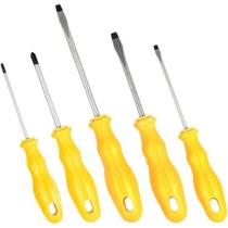 Jogo de Chaves Fenda/Philips Com 5 Peças Brasfort