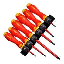 Jogo de chaves fenda/philips isoladas com 6 peças ingco Jogo de chaves fenda/philips isoladas com 6 peças ingco