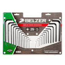 Jogo De Chaves Hexagonais Allen Belzer 25 Peças Medidas e Polegadas Jogo De Chaves Hexagonais Allen Belzer 25 Peças Medidas e Polegadas