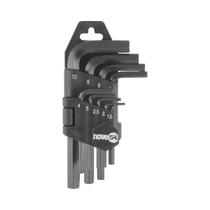 Jogo de chaves hexagonais allen curta 1,5 mm a 10,0 mm 9 peças NOVE54