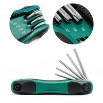 Jogo de Chaves Hexagonais tipo Canivete SATA-ST09122SJ 09 Peças