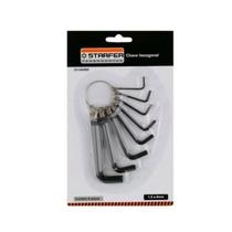 JOGO DE CHAVES HEXAGONAL 8PÇS - 1.5 à 8mm - STARFER