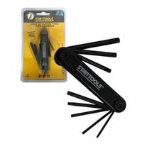 Jogo De Chaves Hexagonal Com Furo Guia Tipo Canivete - Startools