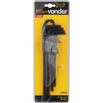 Jogo de Chaves Hexalobular Longas T10 a T50 c/ 9pçs VONDER