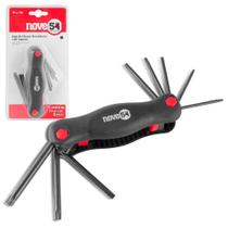 Jogo de Chaves Hexalobular T9 a T40 Tipo Canivete 8 Peças Nove54