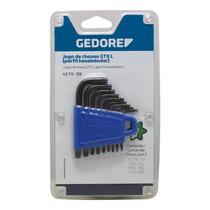 Jogo de Chaves L Hexalobular Curta Tipo Tork com 9 Peças - Gedore 024620