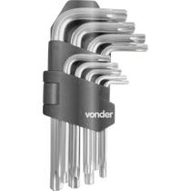 Jogo De Chaves Pentalobular TS10 A TS50 Com 9 Peças Vonder Jogo De Chaves Pentalobular TS10 A TS50 Com 9 Peças Vonder