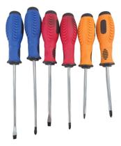 Jogo De Chaves Philips E Fenda Imantadas Cabo Emborrachado 6 Peças