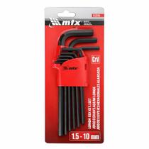 Jogo de Chaves Profissionais Allen Longa MTX 9Pc 1,5 a 10mm em Aço Jogo de Chaves Profissionais Allen Longa MTX 9Pc 1,5 a 10mm em Aço