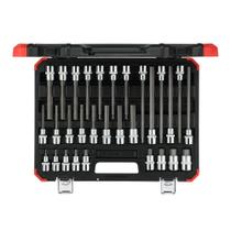 Jogo de chaves soquete 1/2" hexagonais, 30 peças