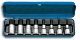 Jogo de Chaves Soquetes Hexagonais 1/2'' com 9 peças pol Gedore