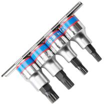 Jogo de Chaves Soquetes Multidentado Curto com Encaixe de 1/2 Pol com 4 Peças