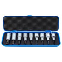 Jogo de Chaves Soquetes Perfil Tork com 9 Peças T20 à T60 Encaixe de 1/2'' - Gedore 024796