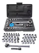 Jogo DE Chaves Soquetes Sextavado Com Catraca 40 P