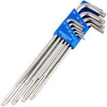 Jogo de Chaves Tork tipo L Extra Longa com 09 Peças Kingtony