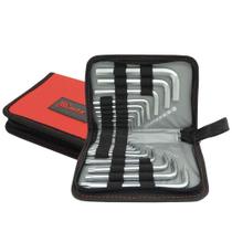 Jogo de Chaves Torx e Allen Hexagonais Curtas CRV com 18 Peças MTX