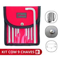 Jogo de Chaves Torx Hexagonal 9 Peças Mtx