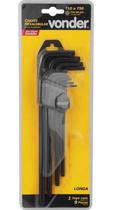 Jogo de chaves torx hexalobular t10 a t50 com 9 peças vonder