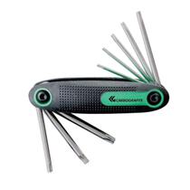 Jogo de Chaves Torx T9 - T40 8 Peças Canivete Carbografite