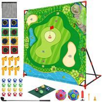 Jogo de Chipping de Golfe DyBaxa com Tapete de 137 x 137 cm e Bolas
