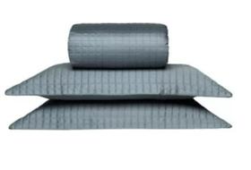 Jogo De Colcha 3 Pçs Queen New Bud Vision Azul