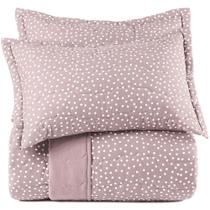 Jogo de Colcha Altenburg Bits Malha 3 Peças Queen Rosa