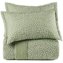 Jogo de Colcha Altenburg Bits Malha 3 Peças Queen Verde