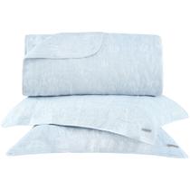 Jogo de Colcha Buddemeyer Hanna Jacquard 3 Peças King Azul