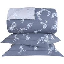 Jogo de Colcha Buddemeyer Louise 200 Fios Casal Azul