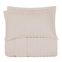 Jogo De Colcha Casal 3 Peças Altenburg Malha Fio Penteado Bege Mocha