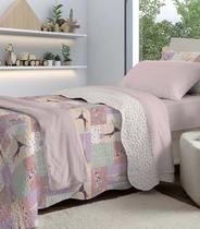 Jogo De Colcha Evolution Infantil Solteiro Camesa Rosa