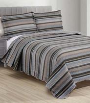 Jogo De Colcha Evolution Patchwork Queen Camesa Bege