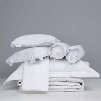 Jogo de Colcha Ili Artelassê Kit 11 Peças Branco King
