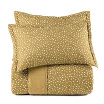 Jogo de Colcha King Altenburg Malha Fio Penteado Bits Amarelo Jogo de Colcha King Altenburg Malha Fio Penteado Bits Amarelo