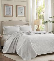 Jogo De Colcha Milao Casal Corttex Branco