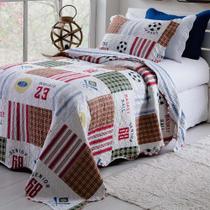 Jogo de Colcha Patchwork Teen - Sports - Solteiro - Rozac