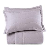 Jogo de Colcha Queen Altenburg Malha Fio Penteado Lilás Mescla Jogo de Colcha Queen Altenburg Malha Fio Penteado Lilás Mescla