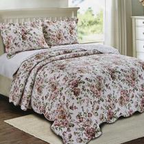 Jogo de Colcha Queen Evolution Alba Camesa Floral