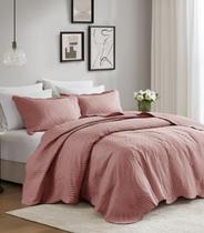 Jogo De Colcha Queen Milão 150 Fios Corttex Rosa Jogo De Colcha Queen Milão 150 Fios Corttex Rosa