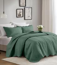 Jogo De Colcha Queen Milão 150 Fios Corttex Verde Jogo De Colcha Queen Milão 150 Fios Corttex Verde