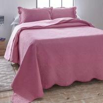 Jogo de Colcha Solteiro Ultrasonic Dyuri Jolitex Rosa Chá Jogo de Colcha Solteiro Ultrasonic Dyuri Jolitex Rosa Chá