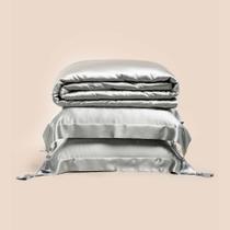 Jogo de Colcha Super King Altenburg Haus Seda Mulberry Cinza Jogo de Colcha Super King Altenburg Haus Seda Mulberry Cinza