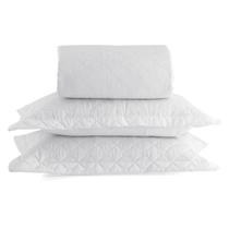 Jogo de Colcha Vida Bela King 200 fios - Branco - Kacyumara Jogo de Colcha Vida Bela King 200 fios - Branco - Kacyumara